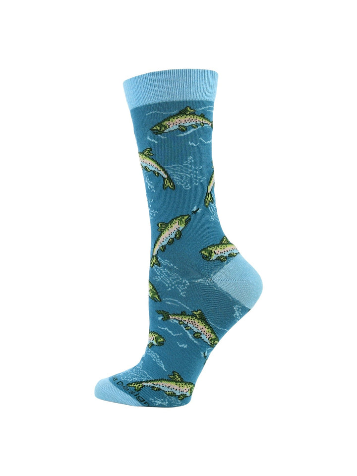 Wheel House Designs socks Blue / Medium Trout Socks for Perfect Anglers Gift