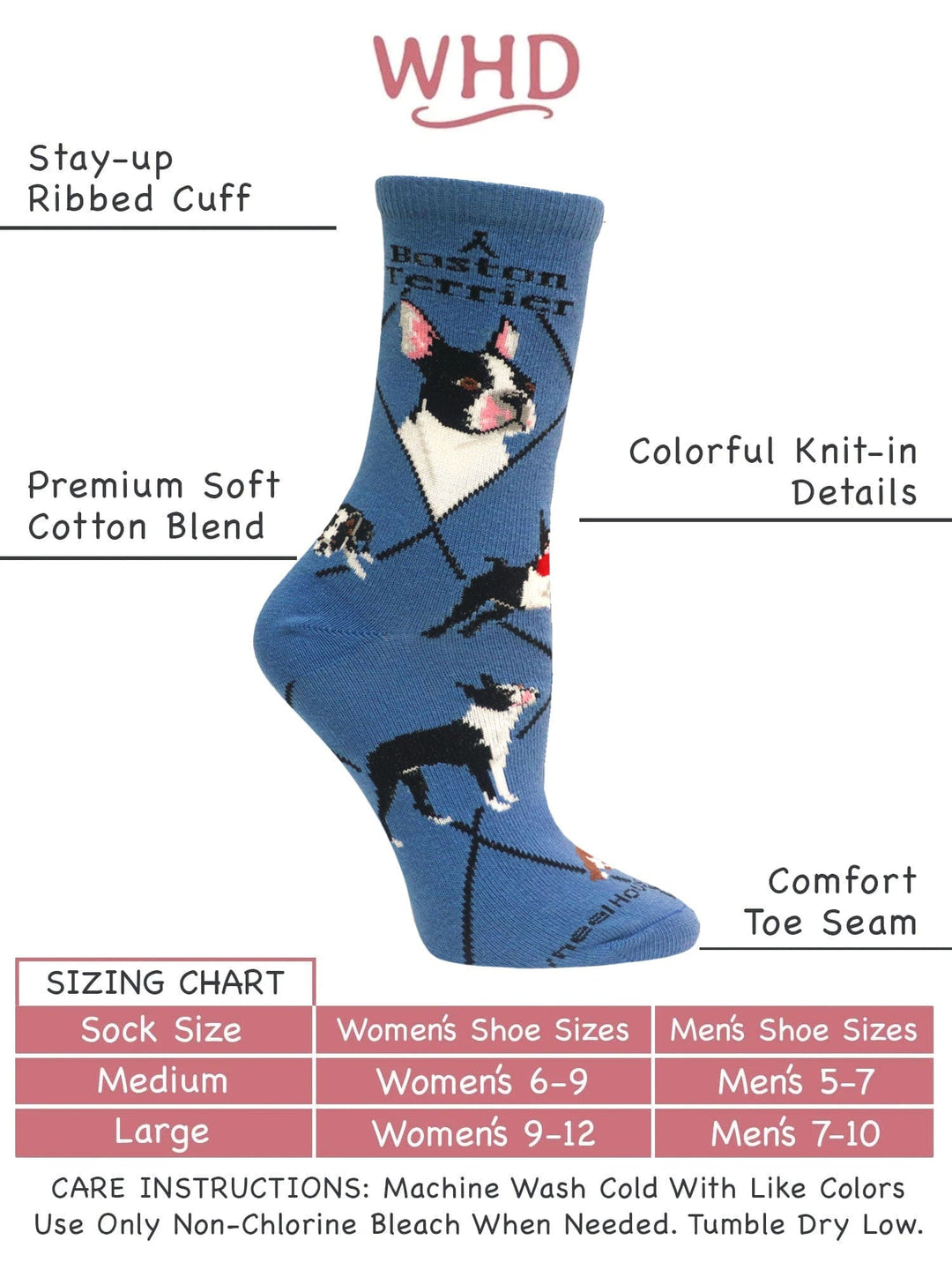 Wheel House Designs socks Boston Terrier Socks for Women | Perfect Dog Lovers Gift