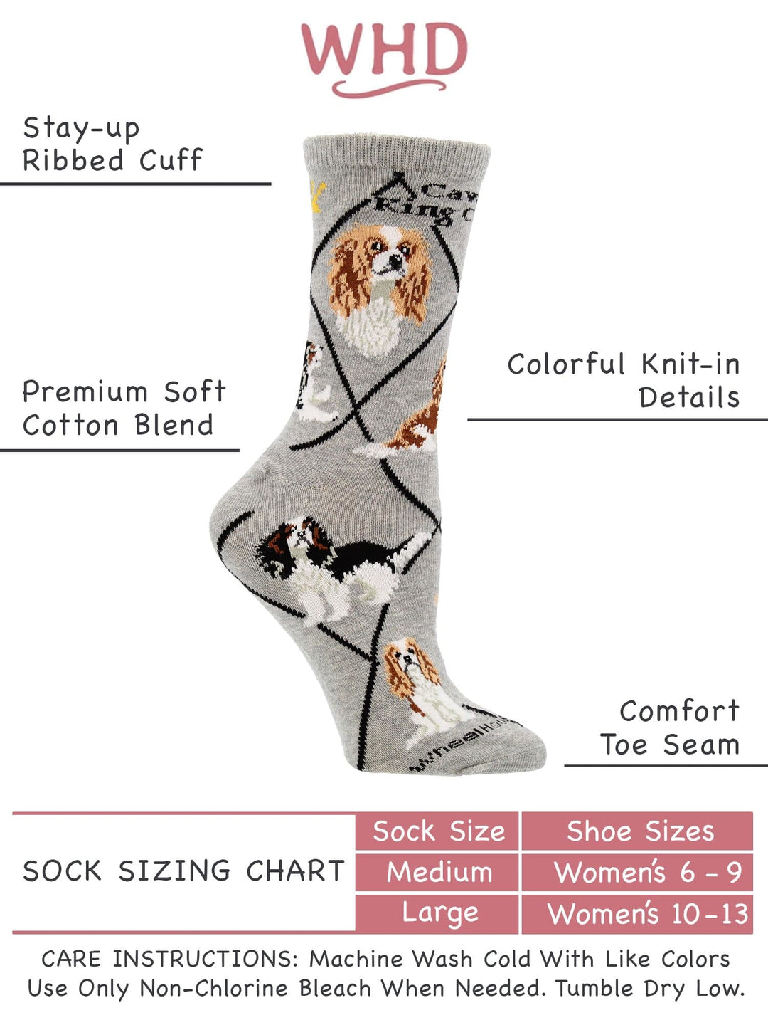 Wheel House Designs socks Cavalier King Charles Spaniel Socks for Women and Men | Perfect Dog Lovers Gift