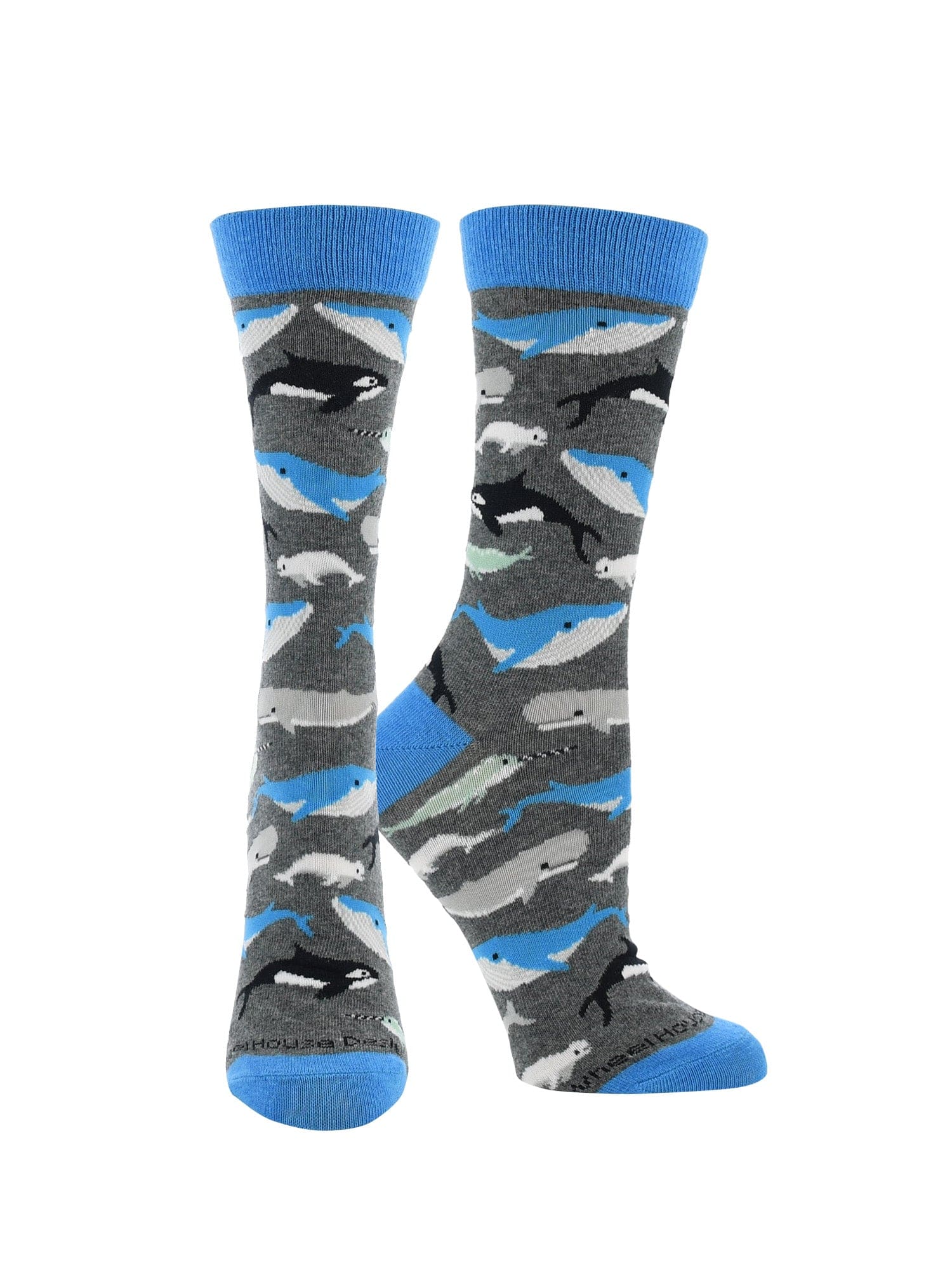 Wheel House Designs socks Charcoal Heather / Medium Whale Socks Perfect Ocean Lovers Gift