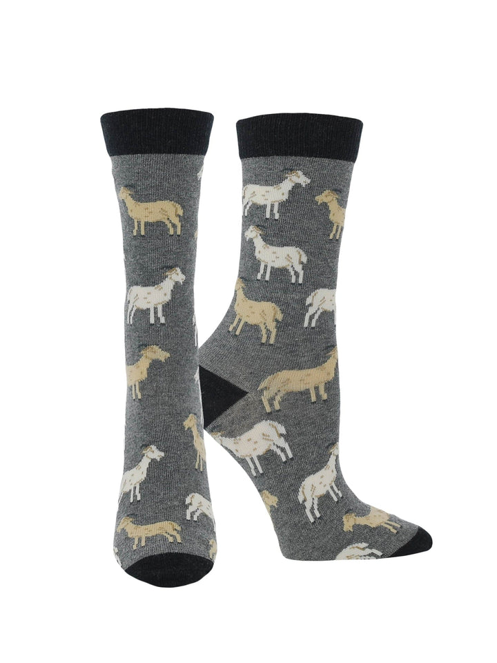Wheel House Designs socks Charcoal / Medium WHD Goat Socks | Gift for Goat Lovers | 1-Pack/2-Pack