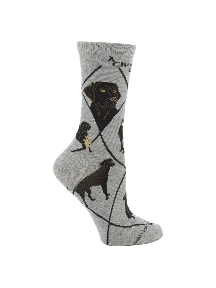 Wheel House Designs socks Chocolate Lab Socks for Women and Men | Perfect Dog Lovers Gift