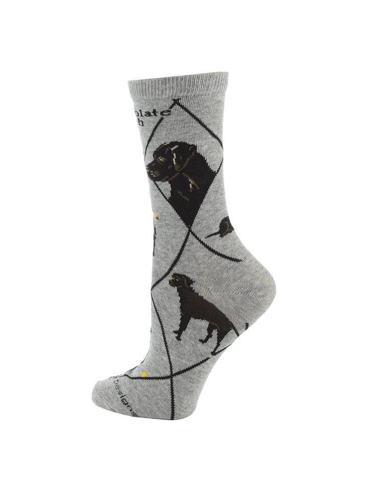 Wheel House Designs socks Chocolate Lab Socks for Women and Men | Perfect Dog Lovers Gift