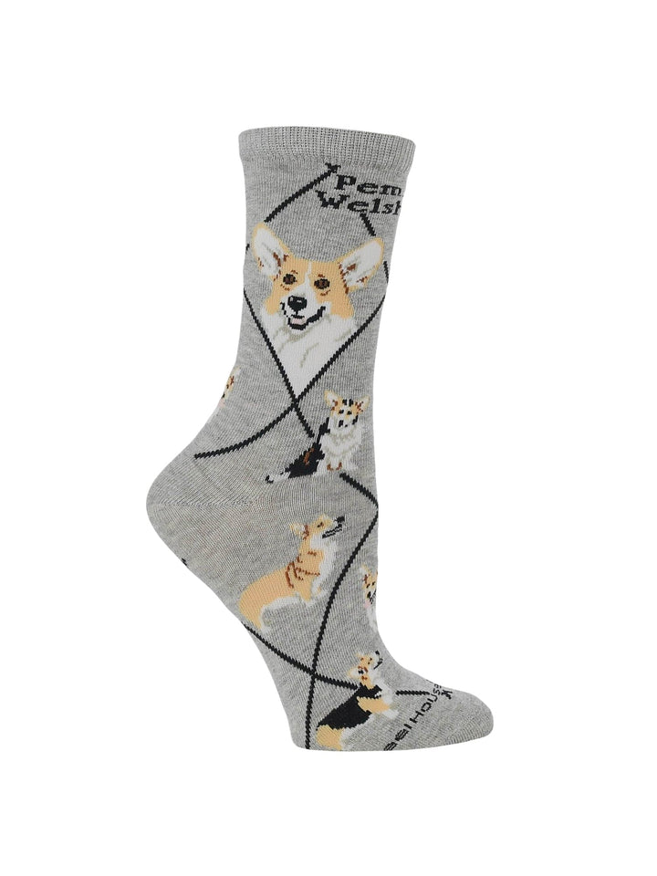 Wheel House Designs socks Corgi Pembroke Crew Socks for Women | Dog Lovers Gift