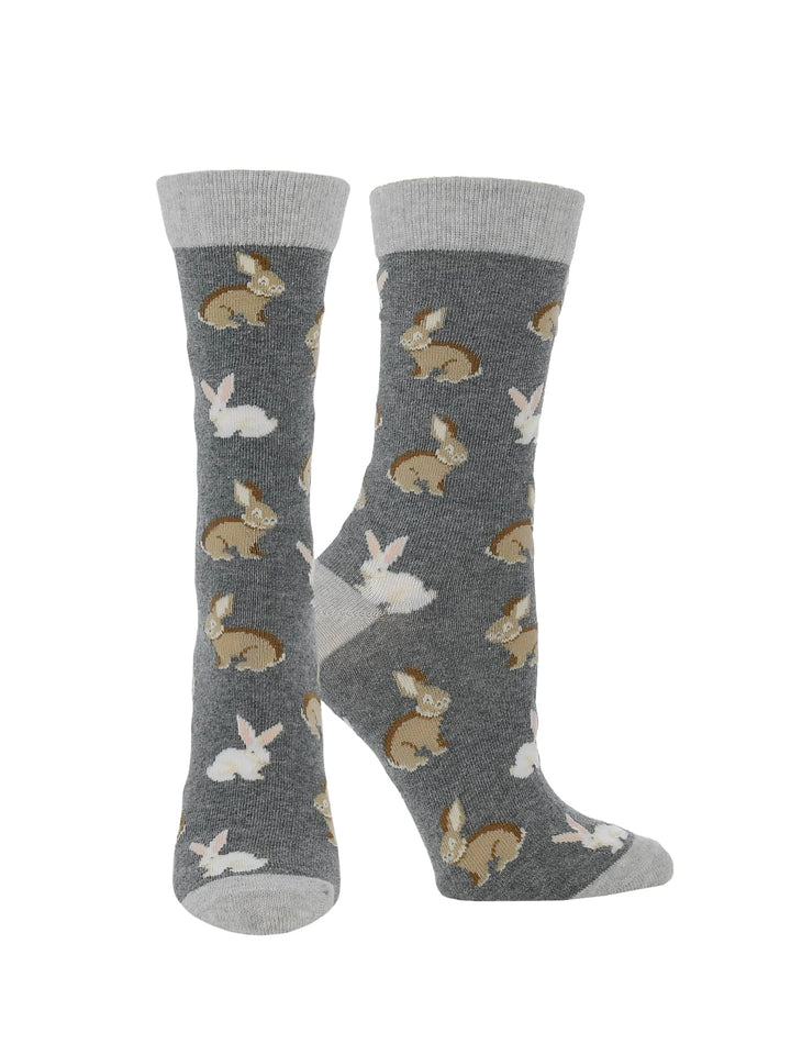 Wheel House Designs socks Cute Bunny Socks for Women | Bunny Rabbit Crew Socks | 1-Pack/2-Pack