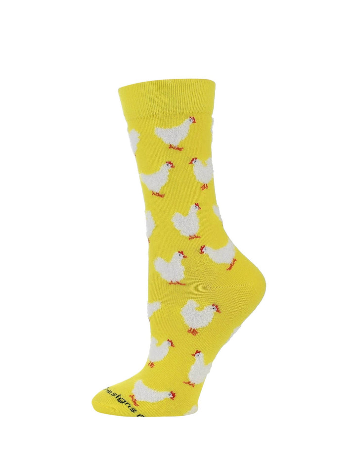 Wheel House Designs socks Fuzzy Chicken Socks | Cute Chicken Socks for Women | Crew Length|1-Pack/2-Pack