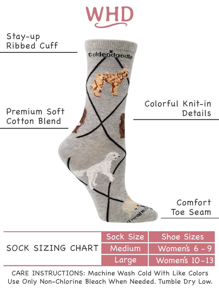 Wheel House Designs socks Goldendoodle Socks for Women and Women | Perfect Dog Lovers Gift