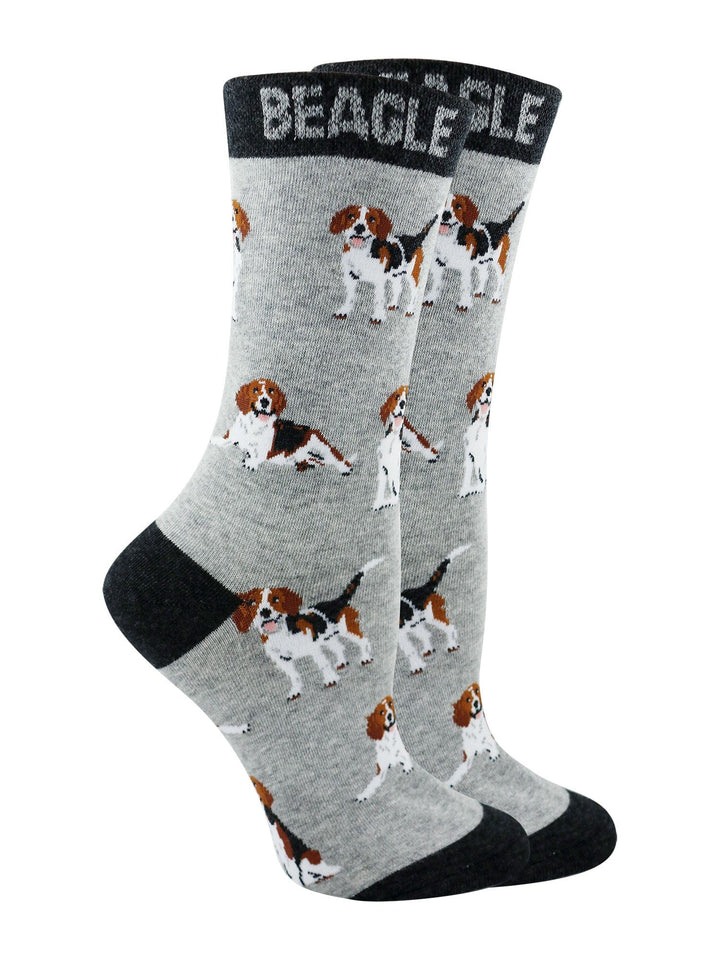 Wheel House Designs socks Gray/Black / Medium Beagle Socks for Women and Men | Perfect Dog Lovers Gift