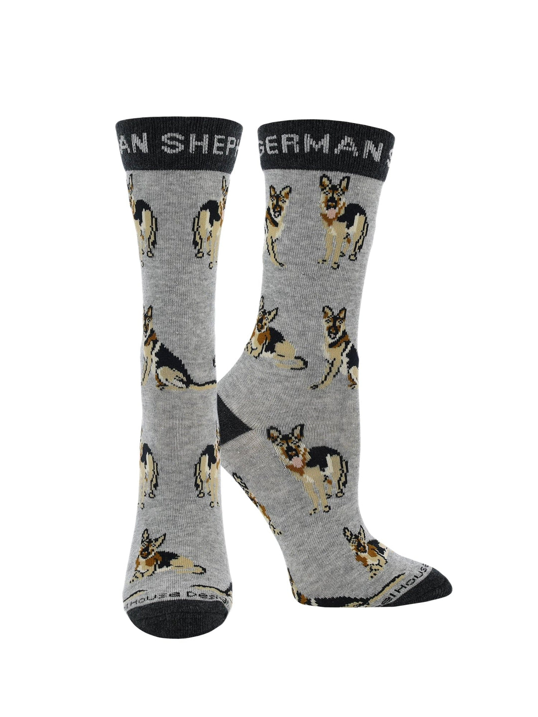 Wheel House Designs socks Gray/Charcoal / Medium German Shepherd Socks for Women | Perfect Dog Lovers Gift