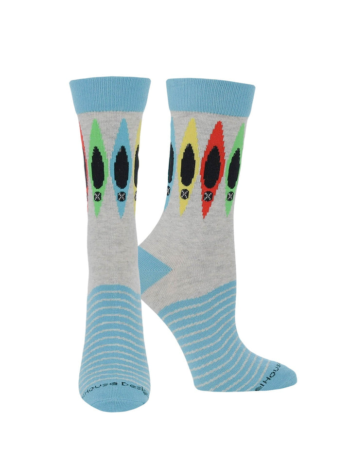 Wheel House Designs socks Gray Heather / Large Canoe Socks for Perfect Canoers Gift