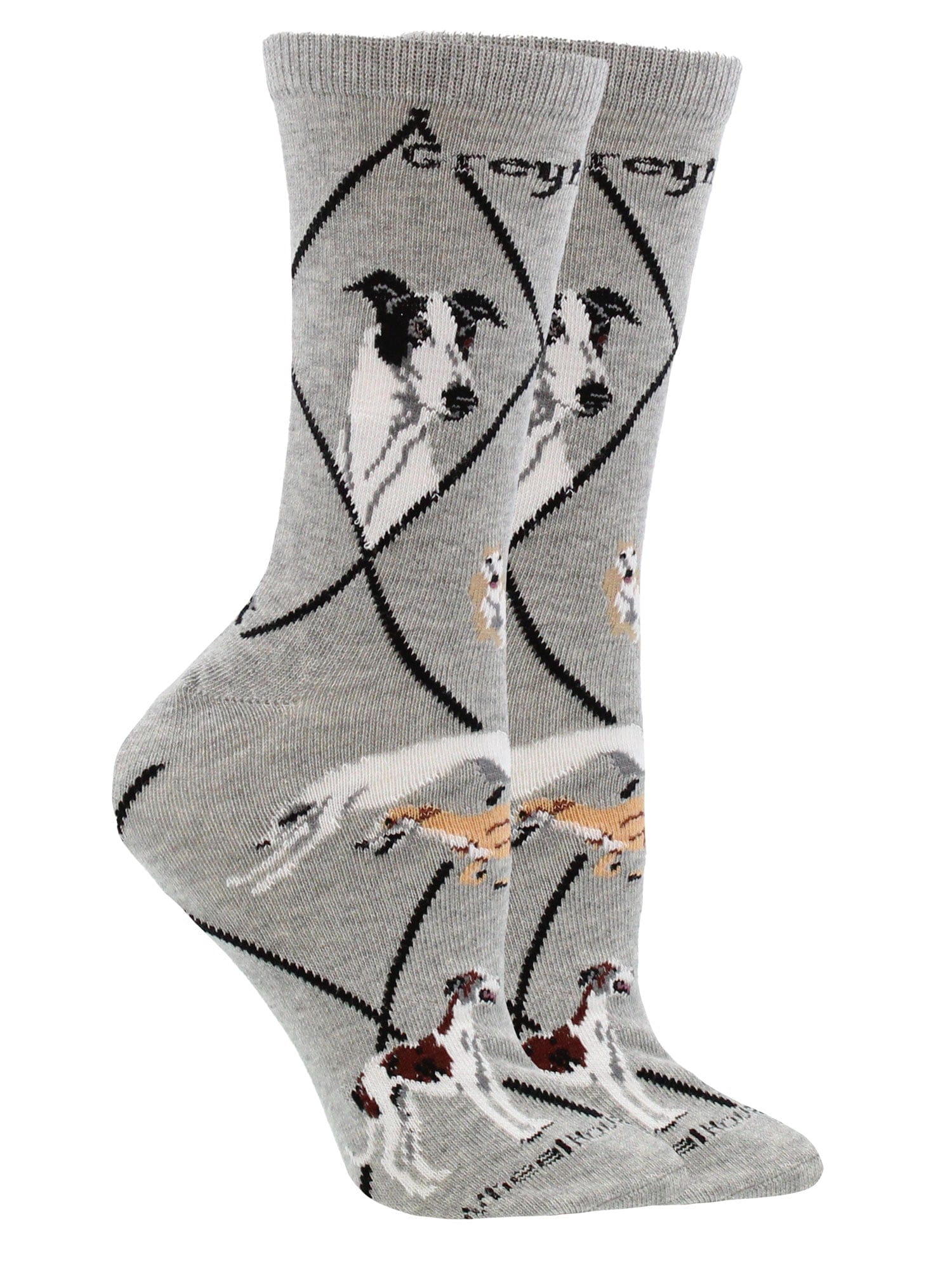 Wheel House Designs socks Gray Heather / Medium Greyhound Socks Perfect Dog Lovers Gift