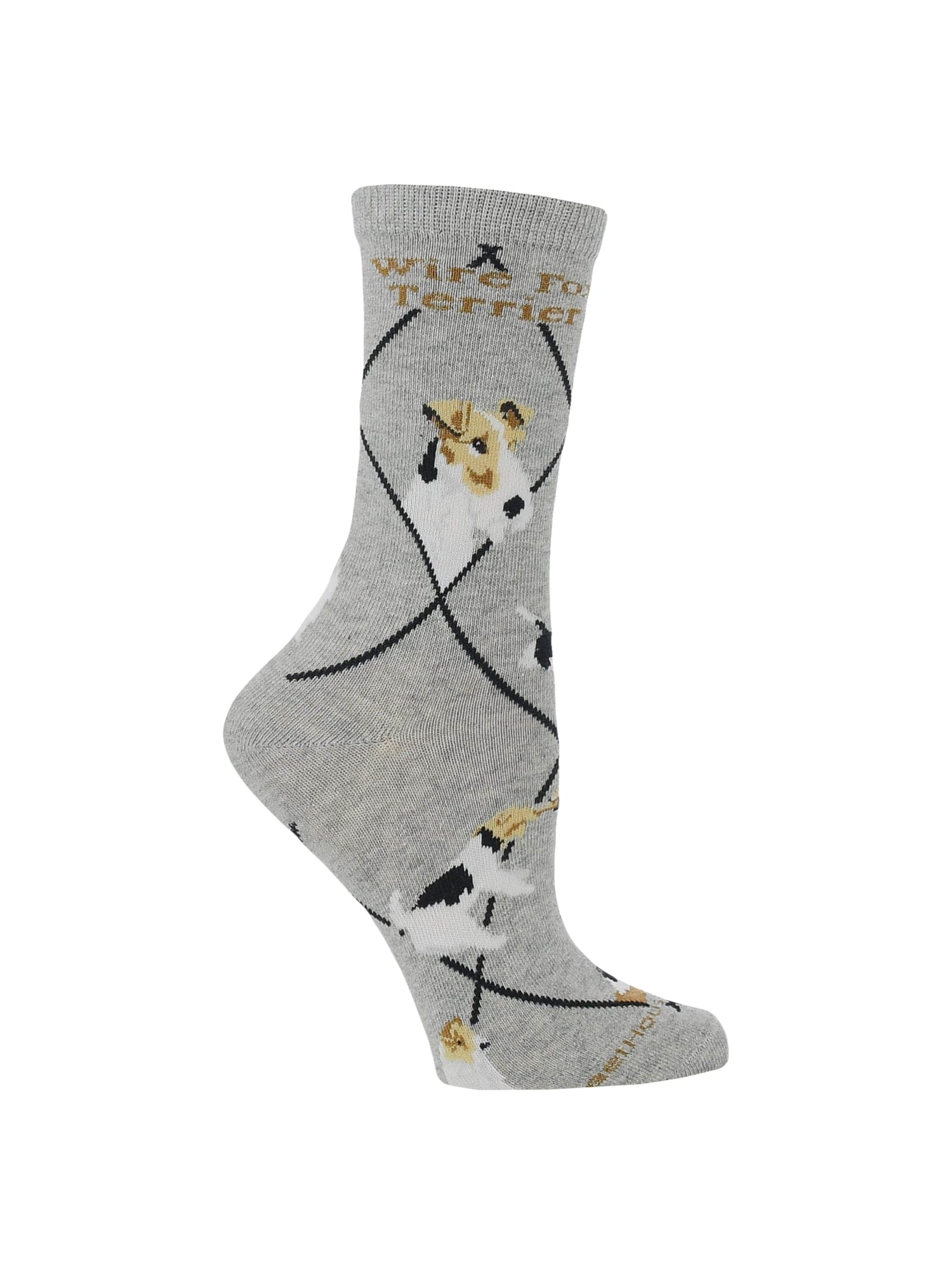Wheel House Designs socks Gray Heather / Medium Wire Fox Terrier Socks Perfect Dog Lovers Gift