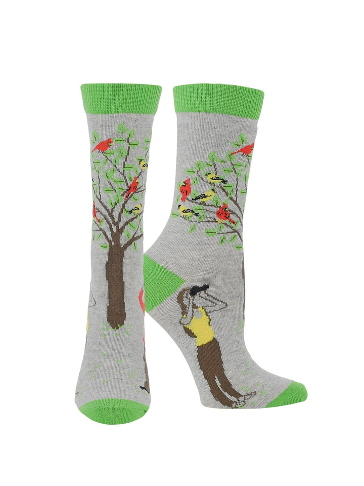 Wheel House Designs socks Gray / Large Bird Watcher Socks Perfect Bird Lovers Gift