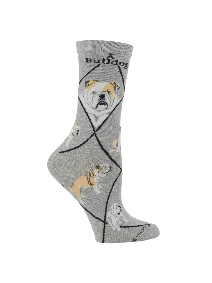 Wheel House Designs socks Gray / Medium American Bulldog Socks for Women | Perfect Dog Lovers Gift