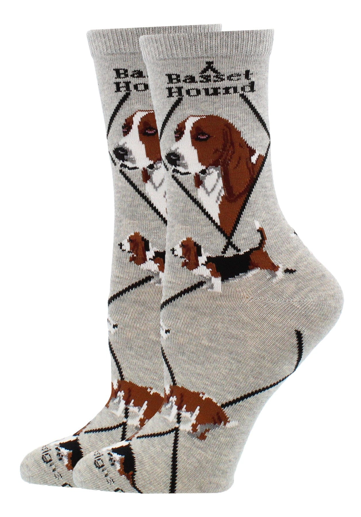 Wheel House Designs socks Gray / Medium Basset Hound Socks Perfect Dog Lovers Gift
