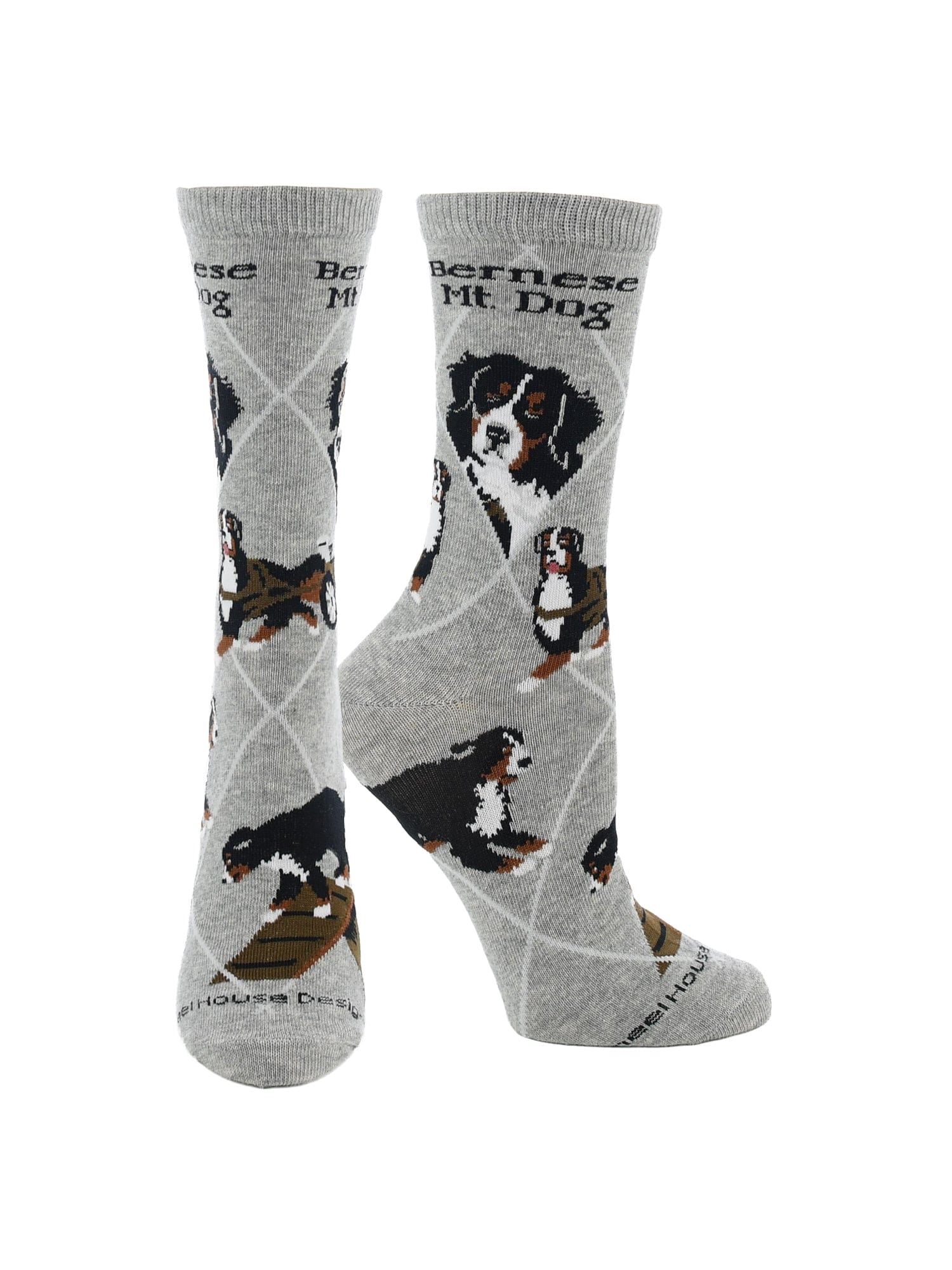 Wheel House Designs socks Gray / Medium Bernese Mountain Dog Socks for Women | Perfect Dog Lovers Gift