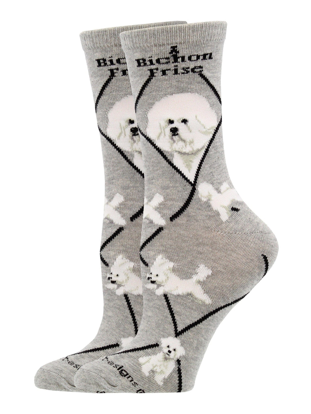 Wheel House Designs socks Gray / Medium Bichon Socks Perfect Dog Lovers Gift