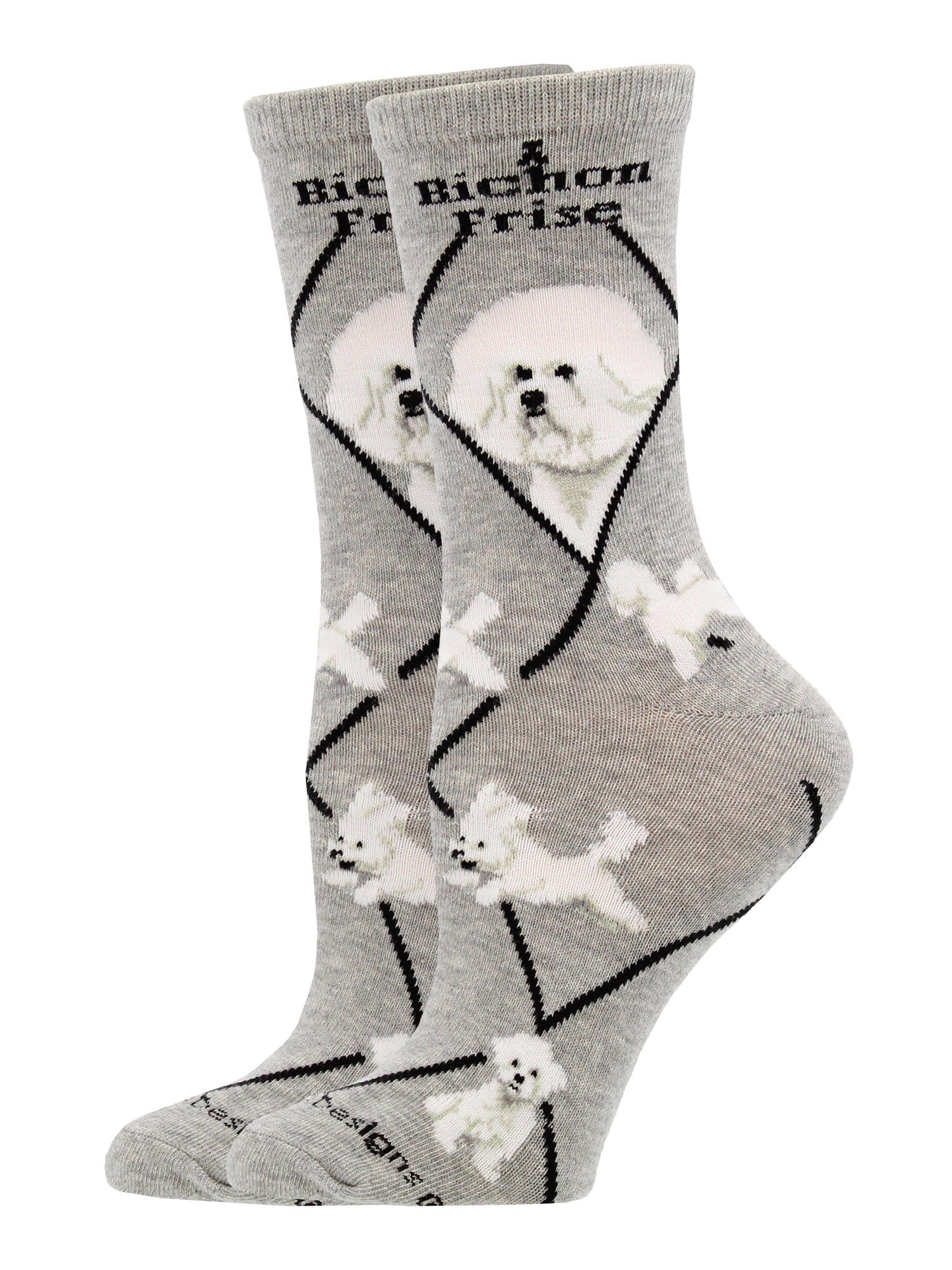 Wheel House Designs socks Gray / Medium Bichon Socks Perfect Dog Lovers Gift