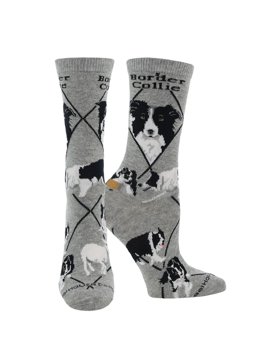Wheel House Designs socks Gray / Medium Border Collie Socks for Women | Perfect Dog Lovers Gift