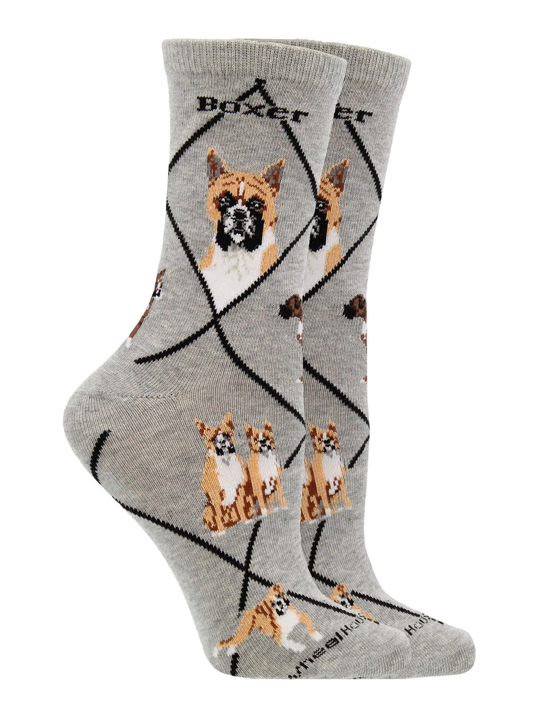 Wheel House Designs socks Gray / Medium Boxer Socks for Women | Perfect Dog Lovers Gift