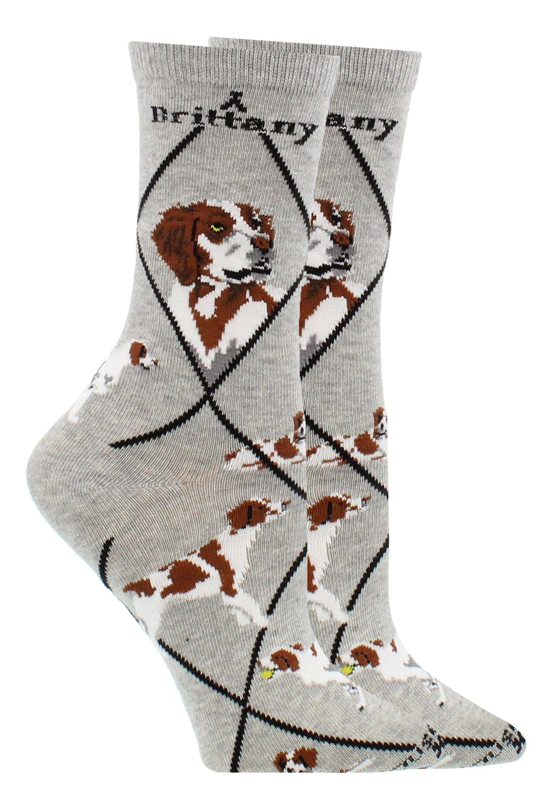 Wheel House Designs socks Gray / Medium Brittany Spaniel Socks Perfect Dog Lovers Gift
