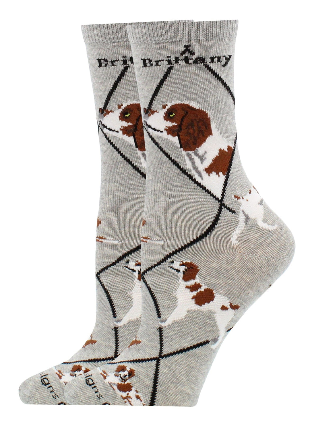 Wheel House Designs socks Gray / Medium Brittany Spaniel Socks Perfect Dog Lovers Gift