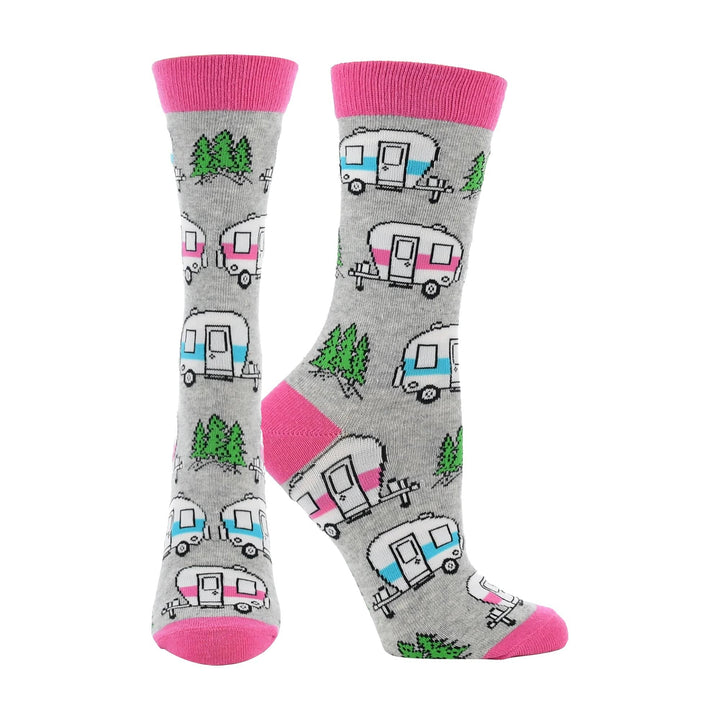 Wheel House Designs socks Gray / Medium Camping Socks Perfect Outdoors Lover Gift