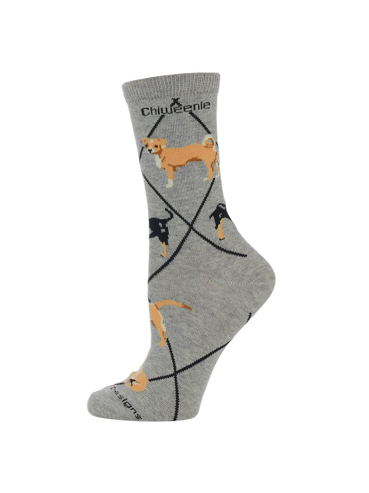 Wheel House Designs socks Gray / Medium Chiweenie Socks Perfect Dog Lovers Gift