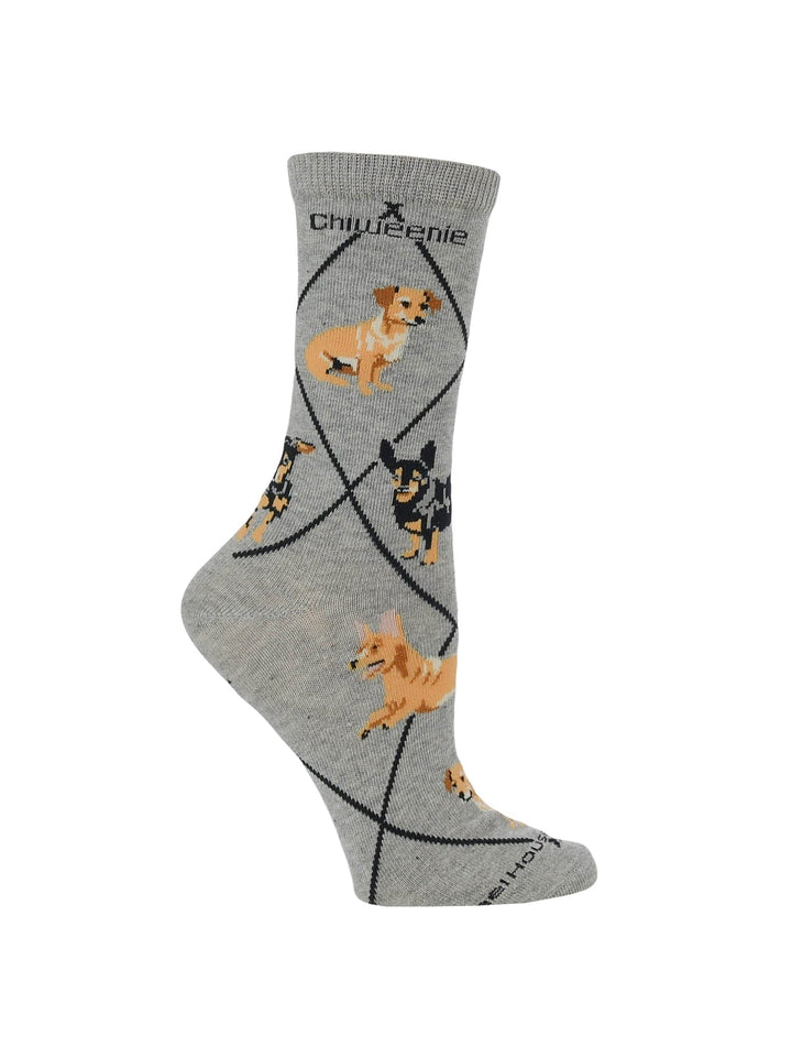 Wheel House Designs socks Gray / Medium Chiweenie Socks Perfect Dog Lovers Gift