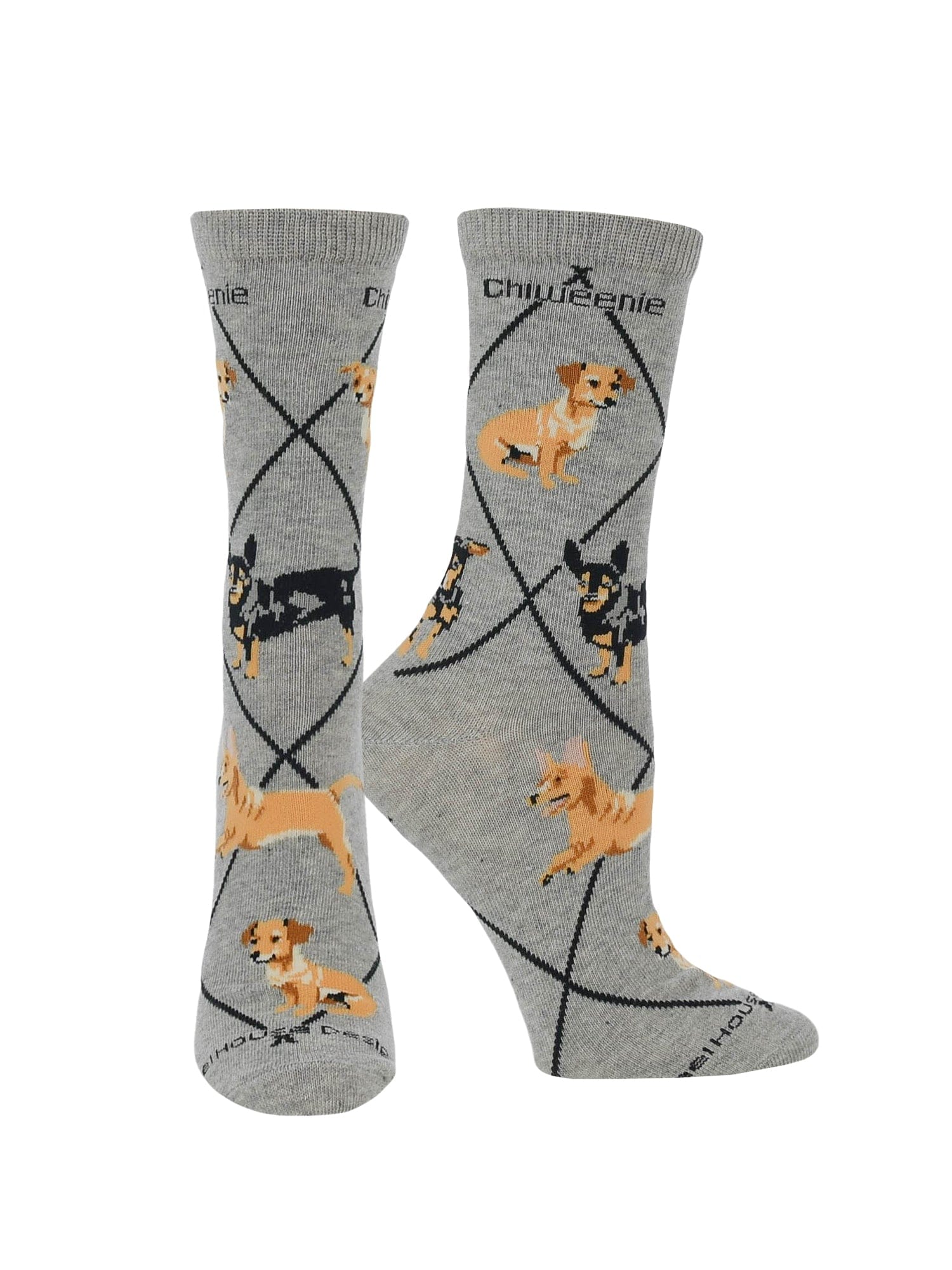 Wheel House Designs socks Gray / Medium Chiweenie Socks Perfect Dog Lovers Gift