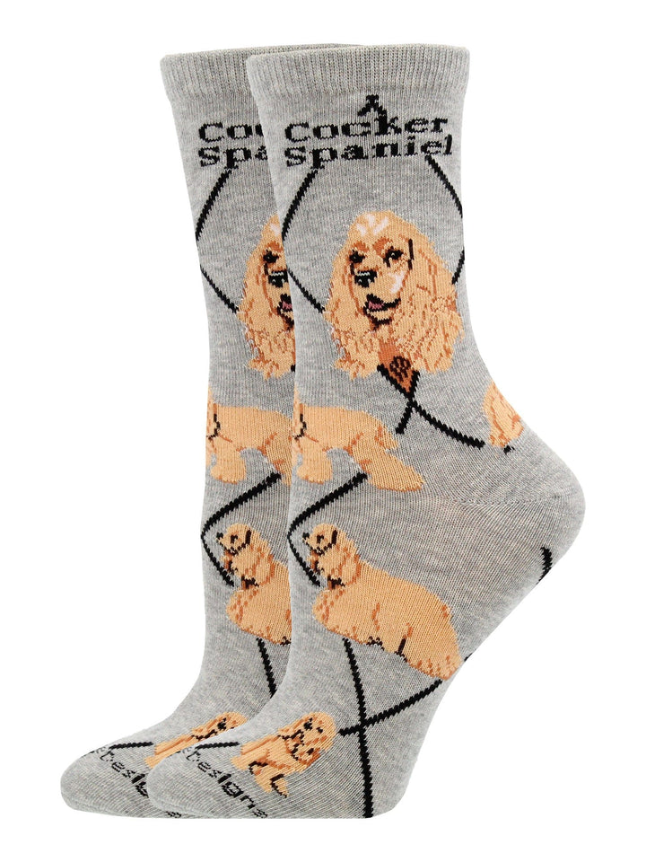 Wheel House Designs socks Gray / Medium Cocker Spaniel Socks Perfect Dog Lovers Gift