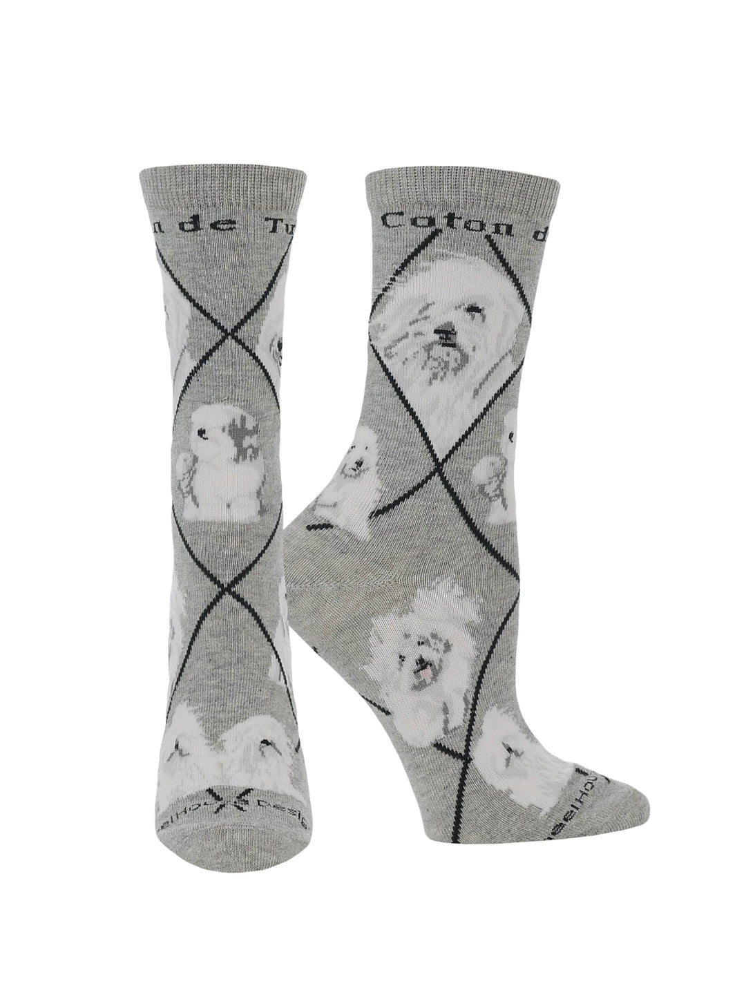 Wheel House Designs socks Gray / Medium Coton de Tulear Socks Perfect Dog Lovers Gift