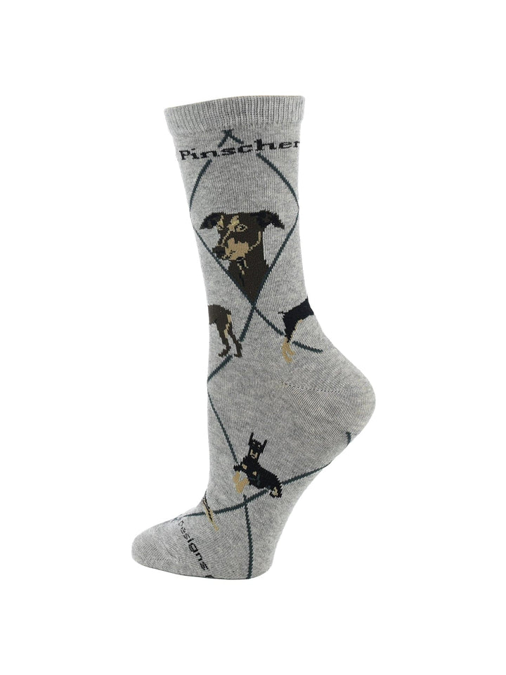 Wheel House Designs socks Gray / Medium Doberman Pinscher Socks Perfect Dog Lovers Gift