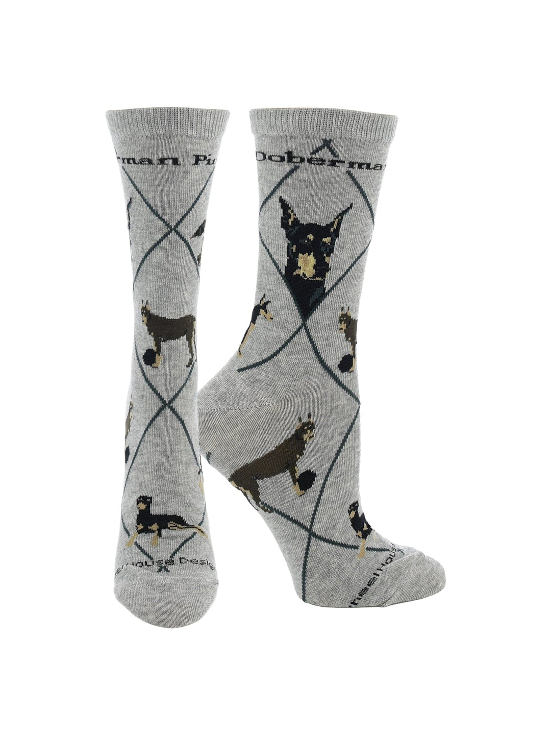 Wheel House Designs socks Gray / Medium Doberman Pinscher Socks Perfect Dog Lovers Gift