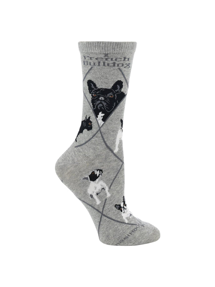 Wheel House Designs socks Gray / Medium French Bulldog Socks for Women | Perfect Dog Lovers Gift