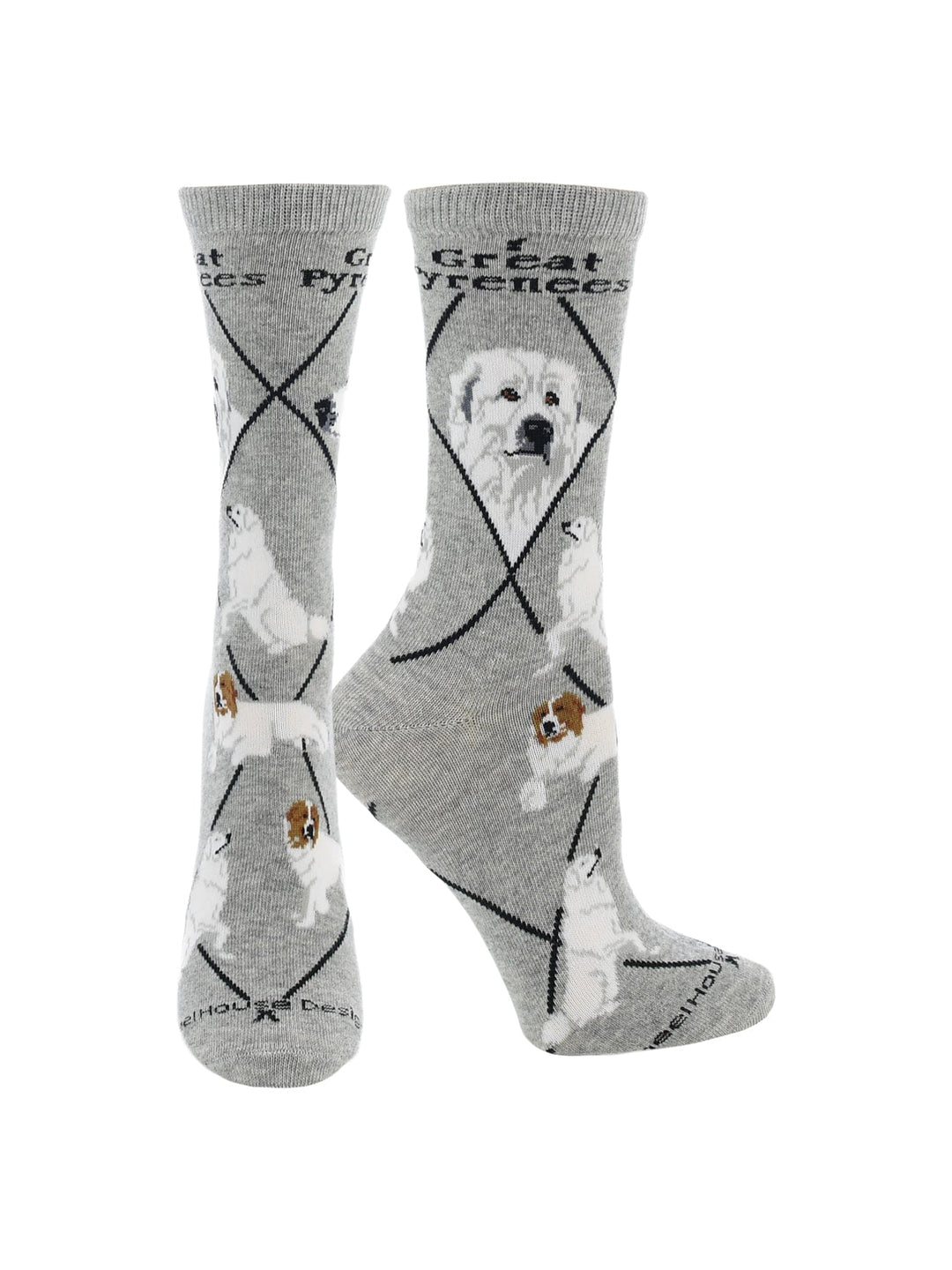 Wheel House Designs socks Gray / Medium Great Pyrenees Socks Perfect Dog Lovers Gift