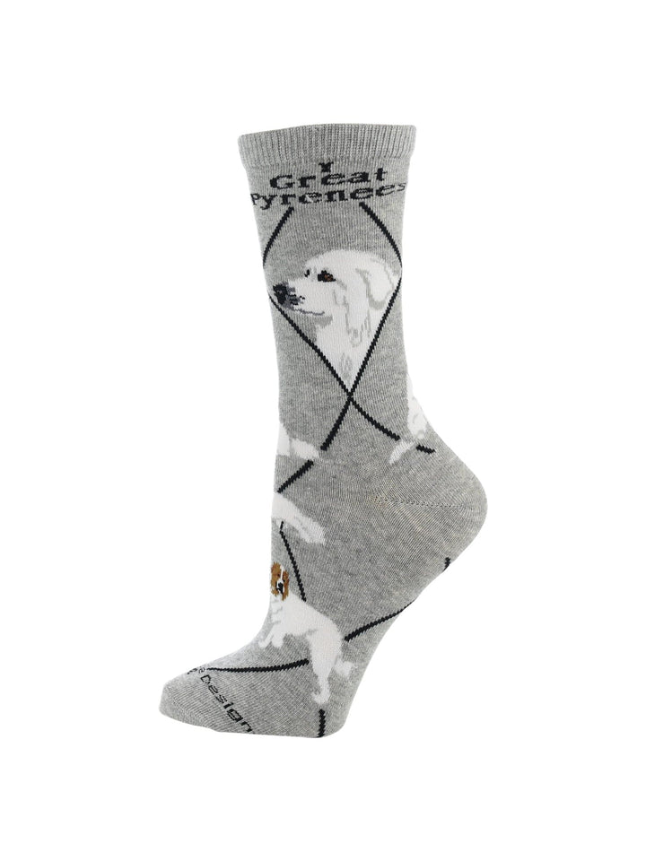 Wheel House Designs socks Gray / Medium Great Pyrenees Socks Perfect Dog Lovers Gift