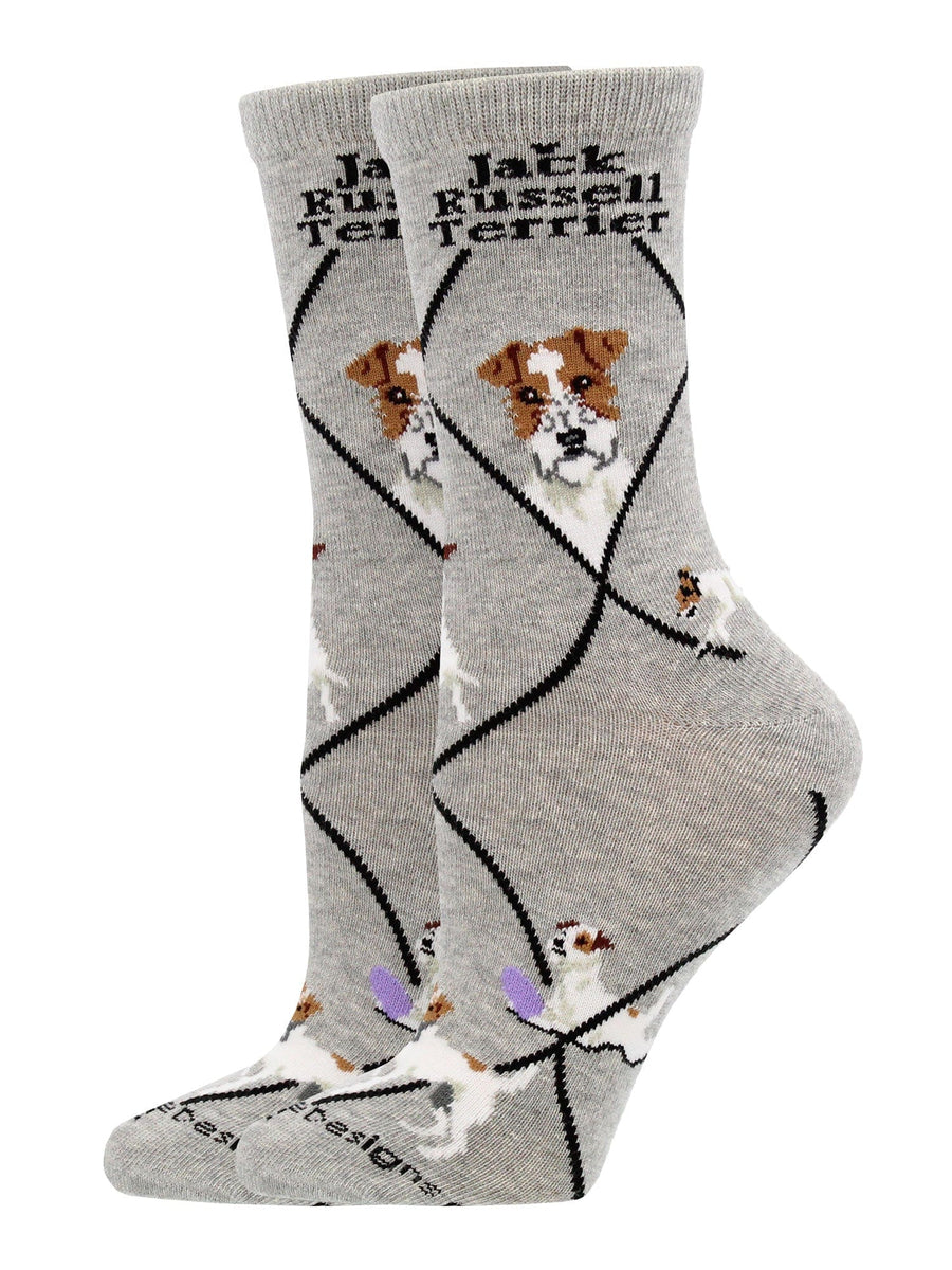 Wheel House Designs socks Gray / Medium Jack Russell Terrier Socks Perfect Dog Lovers Gift