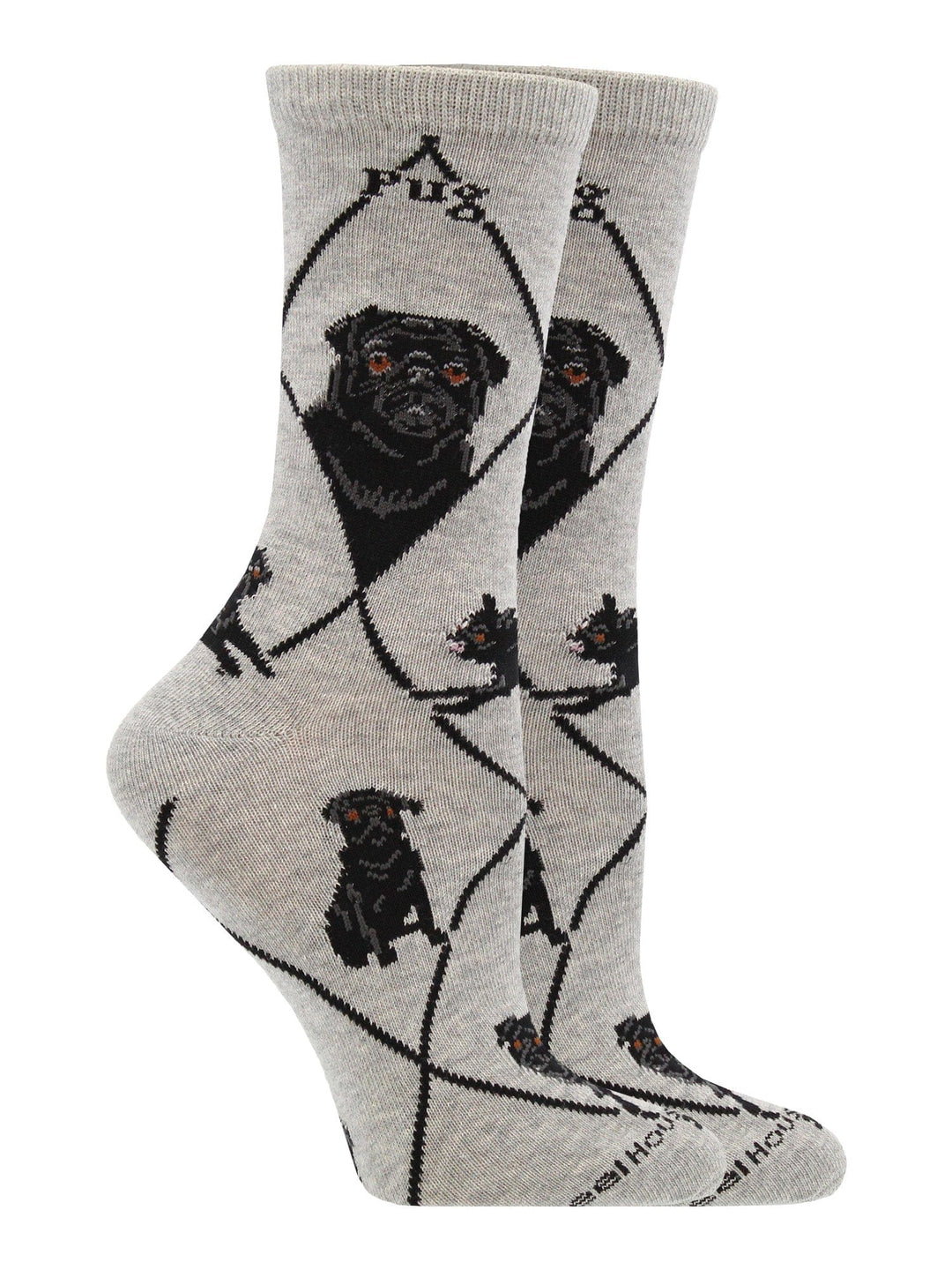 Wheel House Designs socks Gray / Medium Pug Socks for Women | Perfect Dog Lovers Gift