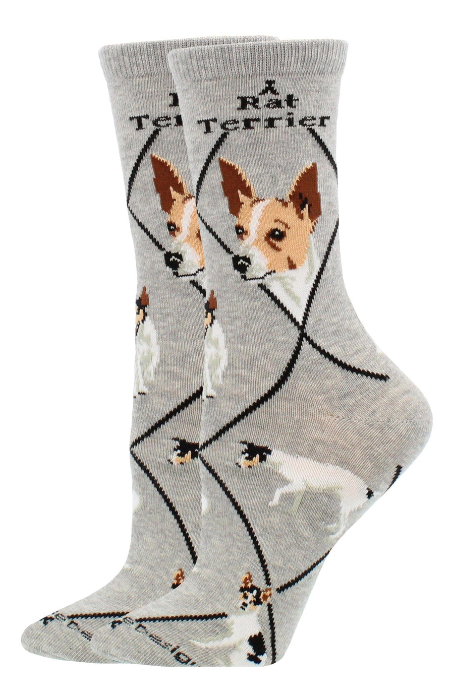 Wheel House Designs socks Gray / Medium Rat Terrier Socks Perfect Dog Lovers Gift