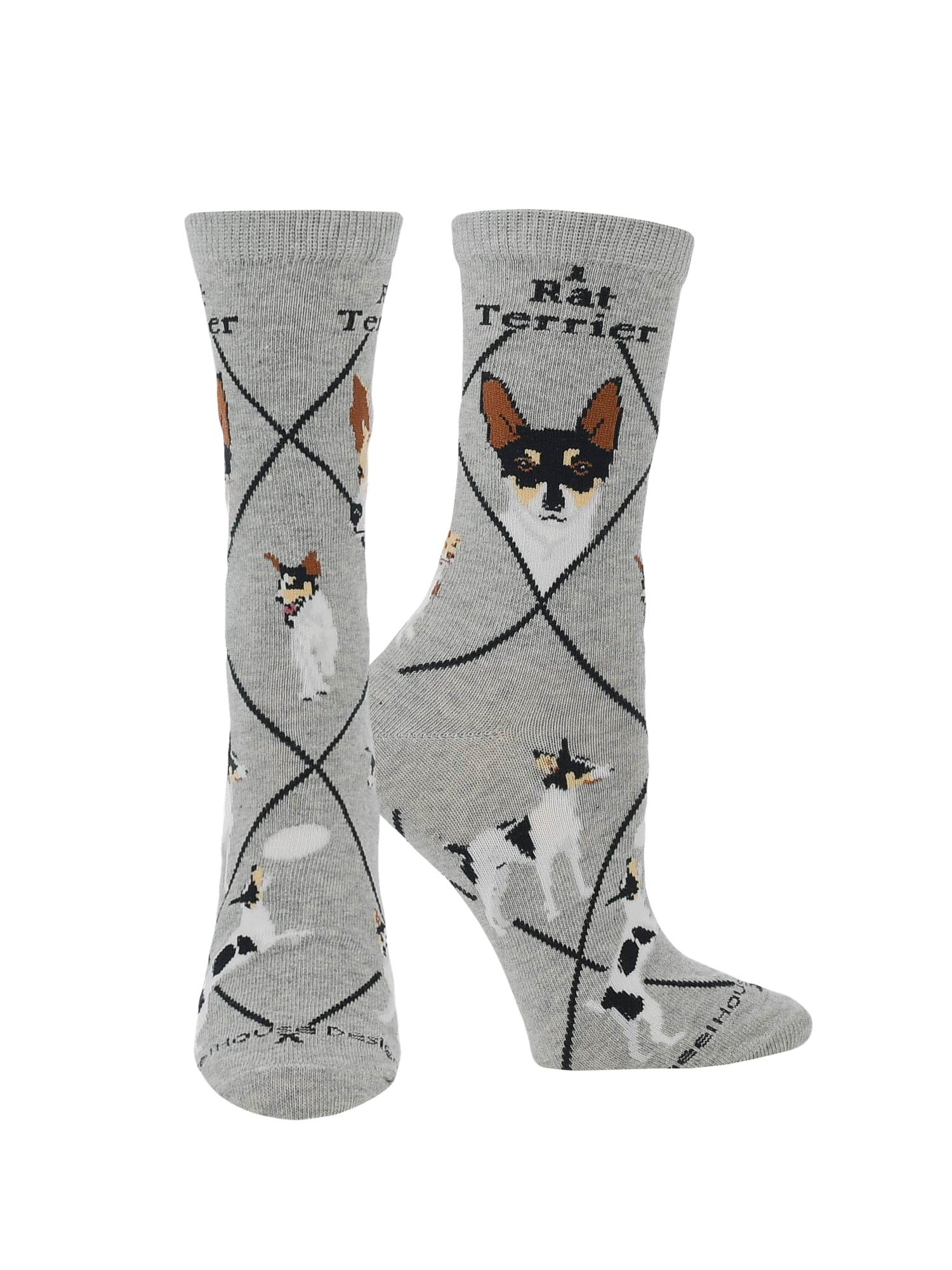 Wheel House Designs socks Gray / Medium Rat Terrier Socks Perfect Dog Lovers Gift