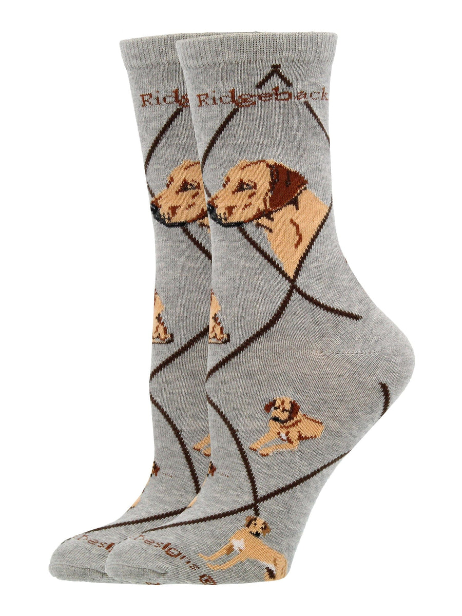 Wheel House Designs socks Gray / Medium Rhodesian Ridgeback Socks Perfect Dog Lovers Gift