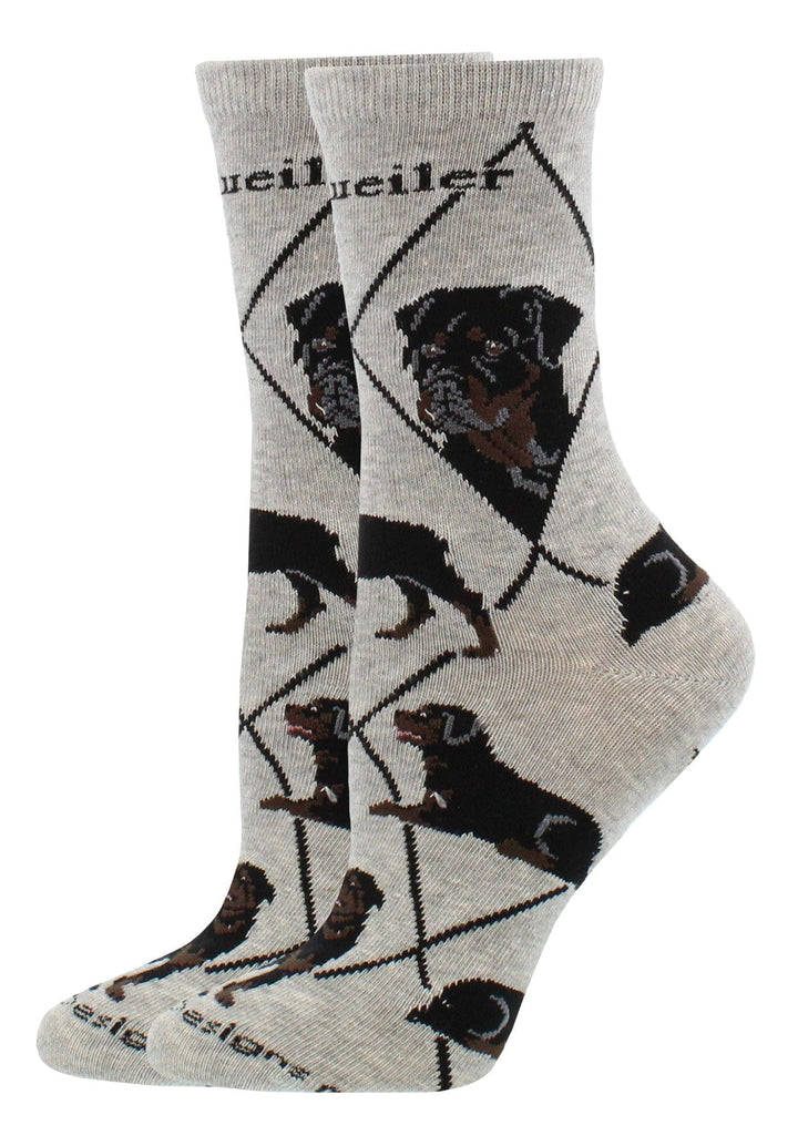 Wheel House Designs socks Gray / Medium Rottweiler Socks Perfect Dog Lovers Gift
