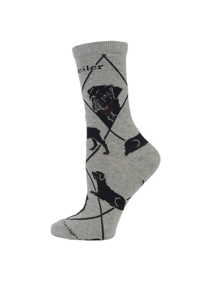 Wheel House Designs socks Gray / Medium Rottweiler Socks Perfect Dog Lovers Gift