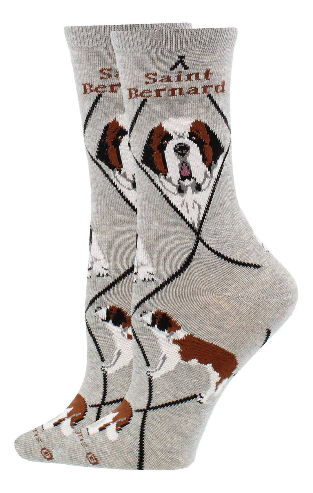 Wheel House Designs socks Gray / Medium Saint Bernard Socks Perfect Dog Lovers Gift