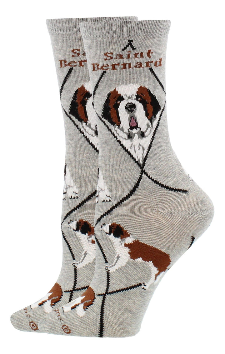 Wheel House Designs socks Gray / Medium Saint Bernard Socks Perfect Dog Lovers Gift
