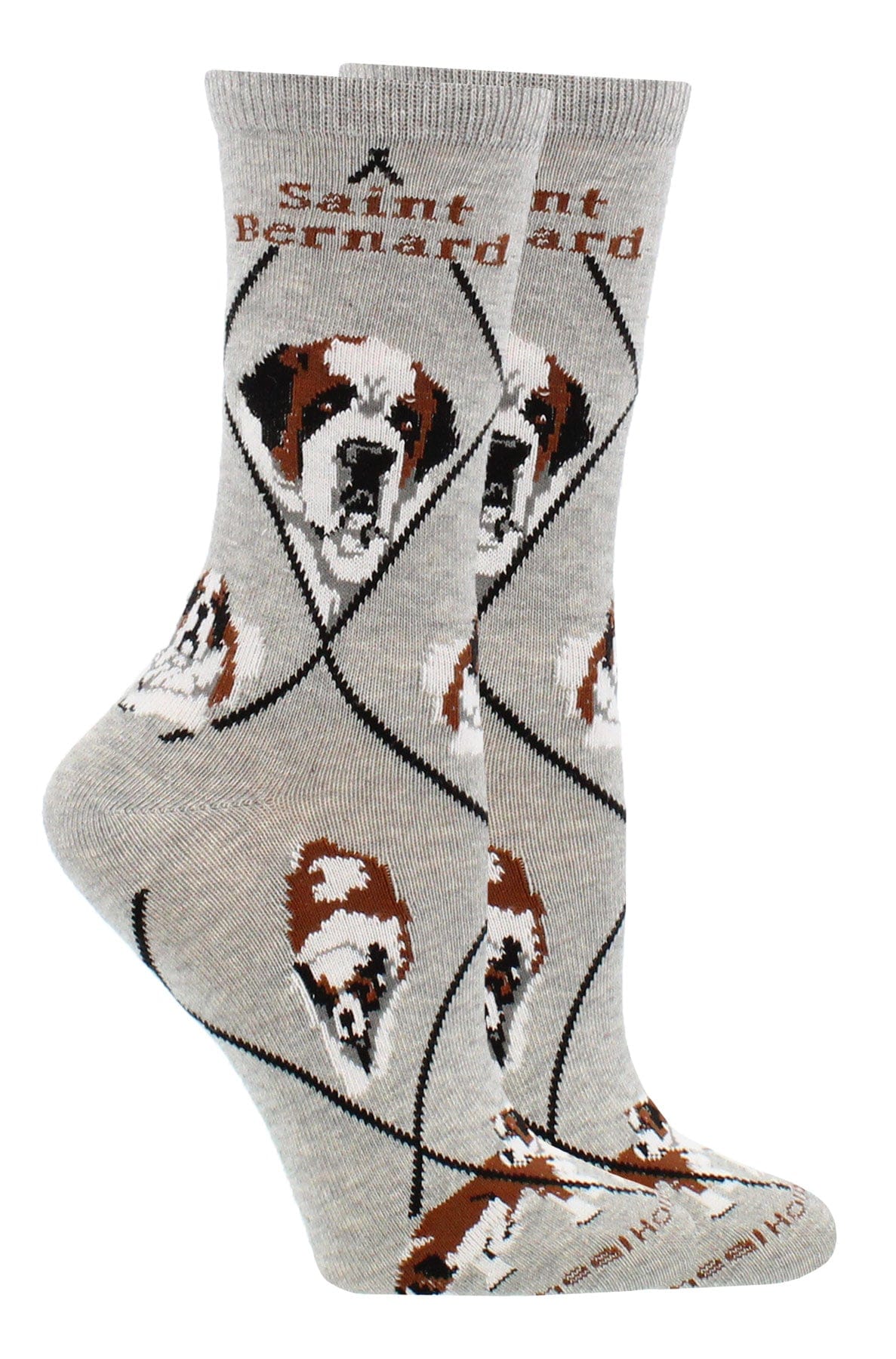 Wheel House Designs socks Gray / Medium Saint Bernard Socks Perfect Dog Lovers Gift