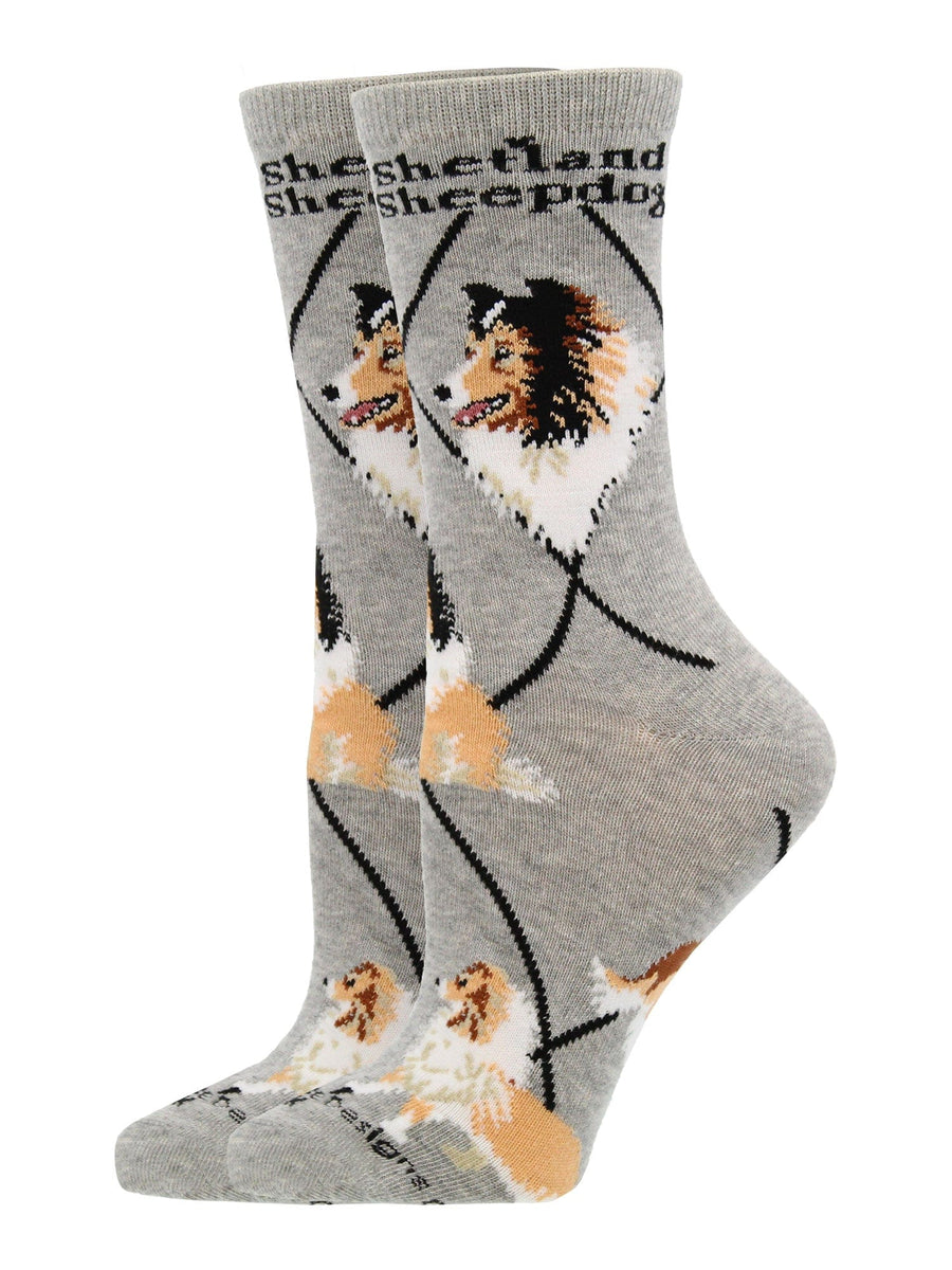 Wheel House Designs socks Gray / Medium Shetland Sheepdog Socks Perfect Dog Lovers Gift