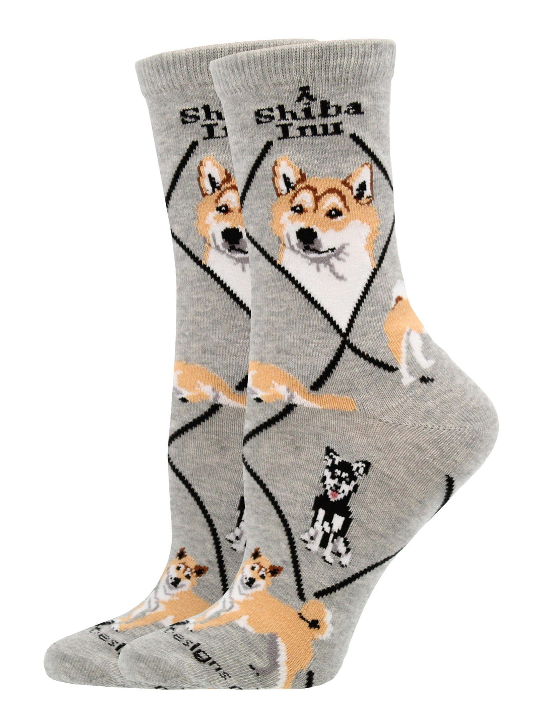 Wheel House Designs socks Gray / Medium Shiba Inu Socks Perfect Dog Lovers Gift