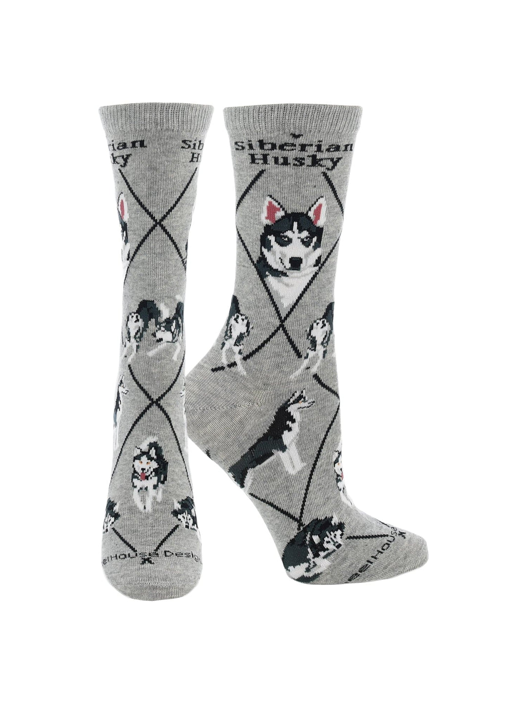 Wheel House Designs socks Gray / Medium Siberian Husky Socks for Women | Perfect Dog Lovers Gift